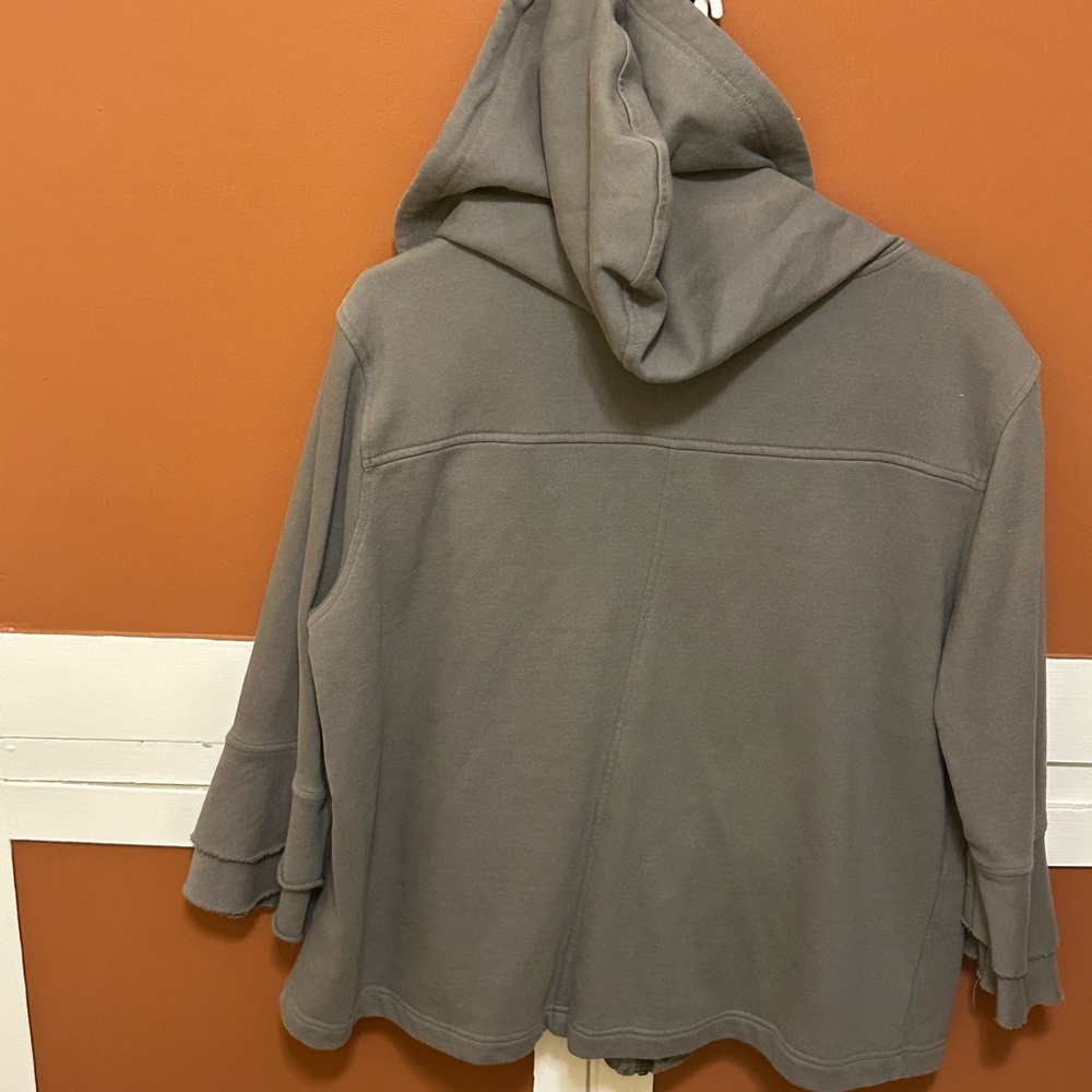 the sweatshirt project Full Zip Up/Snaps Hooded Jacket, Olive Color, Size XL - Picture 8 of 10